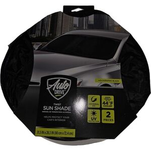 NWT Auto Drive Holographic Black Twist Sun Shade